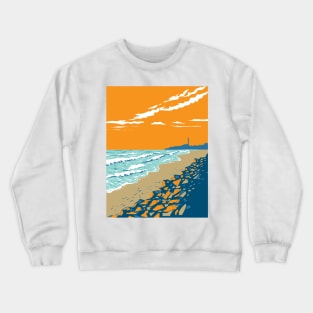 North Ponto Beach in South Carlsbad State Beach California WPA Poster Art Crewneck Sweatshirt